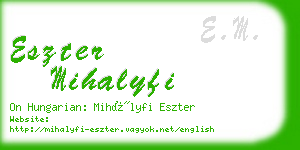 eszter mihalyfi business card